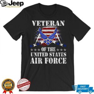 Proud United States Air Force Veteran Distressed American Flag Shirt