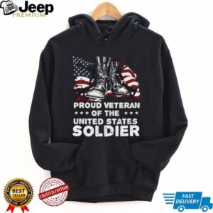 Proud Veteran Of The United States Soldier Distressed Flag T Shirt