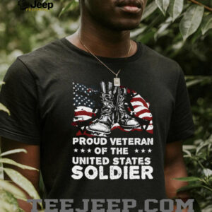 Proud Veteran Of The United States Soldier Distressed Flag T Shirt