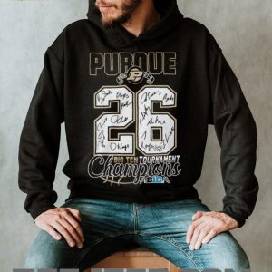 Purdue Boilermakers 2026 Big Ten Tournament Champions Signatures T shirt Purdue Boilermakers 2026 Big Ten Tournament Champions Signatures T shirt