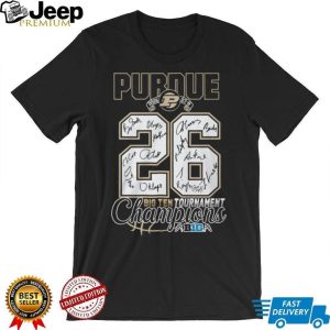 Purdue Boilermakers 2026 Big Ten Tournament Champions Signatures T shirt