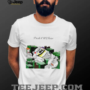 Push CU2Ture Money Bags Streetwear Cartoon Graphic T Shirt