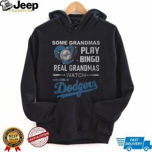 Real Grandmas Watch Los Angeles Dodgers Baseball Grey T Shirt Real Grandmas Watch Los Angeles Dodgers Baseball Grey T Shirt