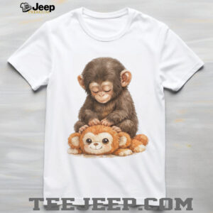 Realistic Baby Chimpanzee and Monkey Plush Friend Comfort Colors T Shirt