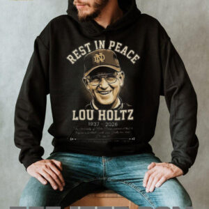 Rest In Peace Lou Holtz 1937 2026 Notre Dame Legendary Coach Tribute T Shirt