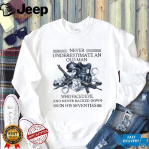 Retired Police Officer 70th Birthday T Shirt Never Backed Down