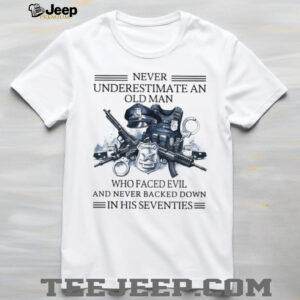 Retired Police Officer 70th Birthday T Shirt Never Backed Down