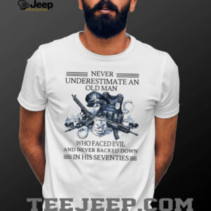 Retired Police Officer 70th Birthday T Shirt Never Backed Down