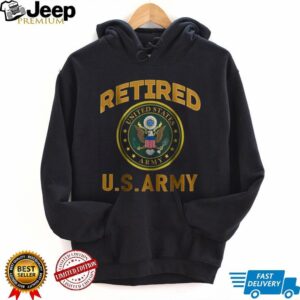 Retired United States Army Military Service Pride Gold Graphic T Shirt Retired United States Army Military Service Pride Gold Graphic T Shirt
