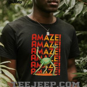 Retro Amaze! Green Robot Dancing Graphic T Shirt