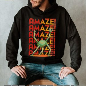 Retro Amaze! Green Robot Dancing Graphic T Shirt