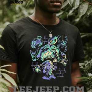 Retro Gaming Hero Dungeon Monsters Glow Graphic T Shirt
