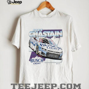 Ross Chastain Busch Light NASCAR Racing Driver White Cotton T Shirt