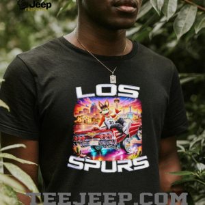 San Antonio Spurs Los Spurs Coyote Mascot Lowrider Custom Graphic T Shirt San Antonio Spurs Los Spurs Coyote Mascot Lowrider Custom Graphic T Shirt