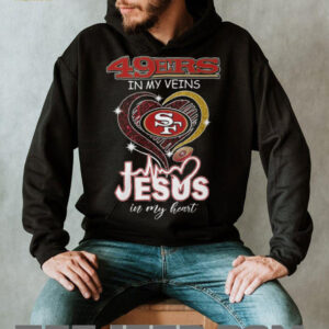 San Francisco 49ers In My Veins Jesus In My Heart Football Fan T Shirt