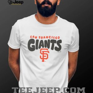 San Francisco Giants Cream Vintage Logo Fleece T shirt