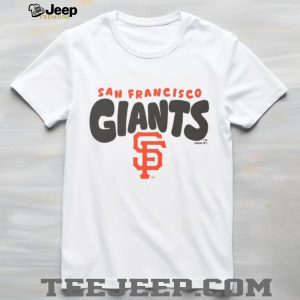 San Francisco Giants Cream Vintage Logo Fleece T shirt