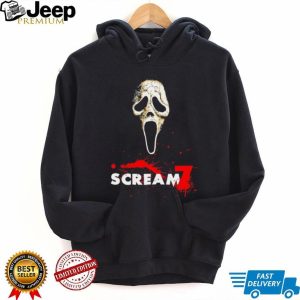 Scream 7 Ghostface Horror Movie Blood Splatter Graphic Tee Scream 7 Ghostface Horror Movie Blood Splatter Graphic Tee