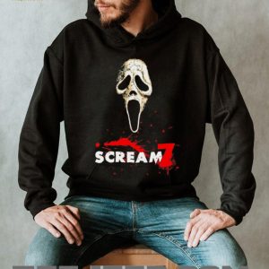 Scream 7 Ghostface Horror Movie Blood Splatter Graphic Tee