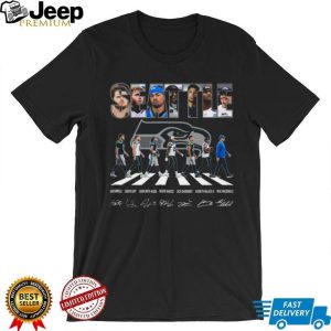 Seattle Seahawks “Seattle” Abbey Road Walking Players Signature T Shirt Seattle Seahawks “Seattle” Abbey Road Walking Players Signature T Shirt