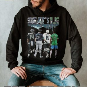 Seattle Sports City Skyline Darnold Raleigh McCann Roldan Signatures T Shirt
