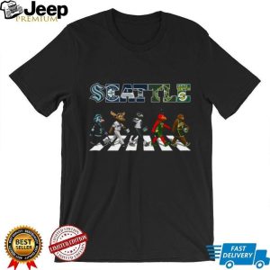 Seattle Sports Mascots Abbey Road Kraken Mariners Seahawks Storm Sonics T Shirt Seattle Sports Mascots Abbey Road Kraken Mariners Seahawks Storm Sonics T Shirt