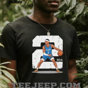 Shai Gilgeous Alexander SGA Oklahoma City Basketball Number 2 Graphic T shirt Shai Gilgeous Alexander SGA Oklahoma City Basketball Number 2 Graphic T shirt