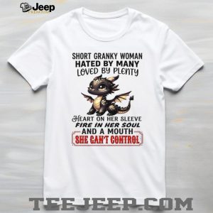 Short Cranky Woman Baby Dragon Heart on Sleeve Quote T Shirt