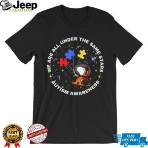 Snoopy Astronaut Under The Same Stars Autism Awareness T Shirt Snoopy Astronaut Under The Same Stars Autism Awareness T Shirt