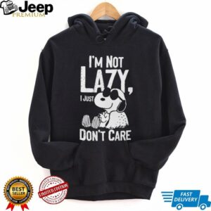 Snoopy Joe Cool “I’m Not Lazy I Just Don’t Care” Black T Shirt Snoopy Joe Cool “I’m Not Lazy I Just Don’t Care” Black T Shirt
