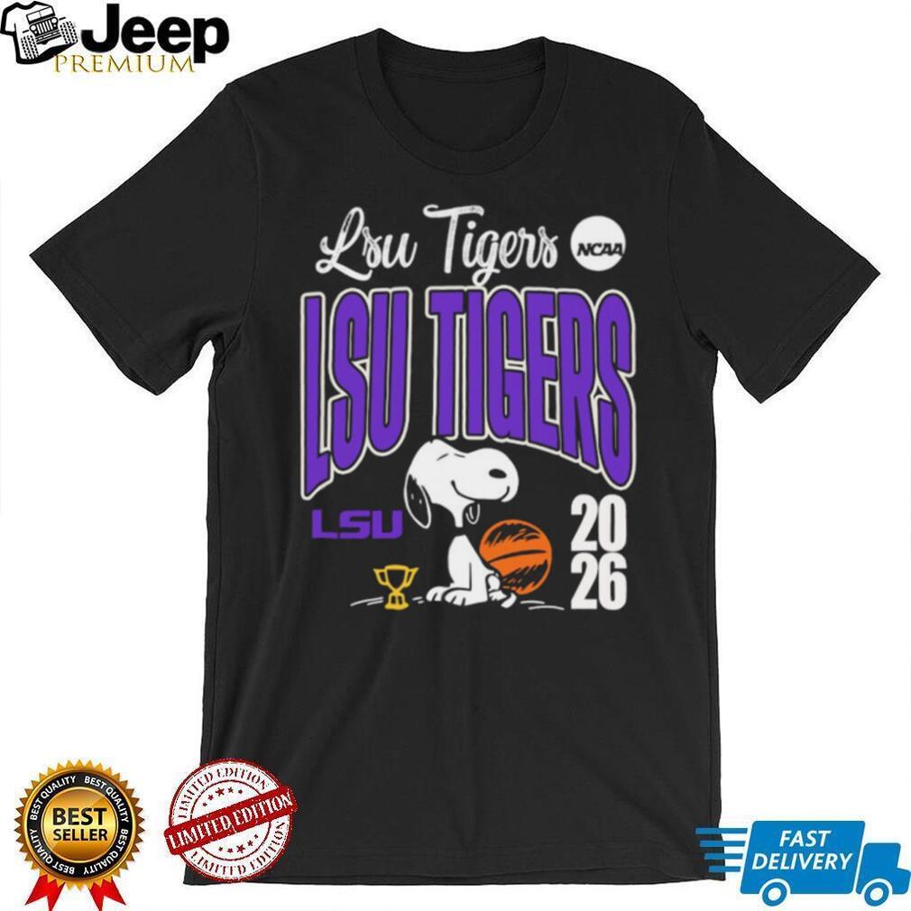 Snoopy LSU Tigers NCAA Basketball 2026 Champion T shirt Snoopy LSU Tigers NCAA Basketball 2026 Champion T shirt