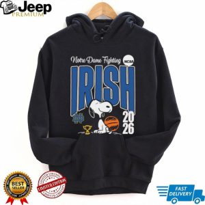 Snoopy Notre Dame Fighting Irish NCAA Basketball 2026 Champion T shirt Snoopy Notre Dame Fighting Irish NCAA Basketball 2026 Champion T shirt