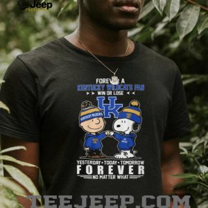 Snoopy and Charlie Brown Forever A Kentucky Wildcats Fan Win or Lose T Shirt Snoopy and Charlie Brown Forever A Kentucky Wildcats Fan Win or Lose T Shirt
