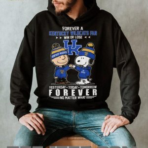 Snoopy and Charlie Brown Forever A Kentucky Wildcats Fan Win or Lose T Shirt