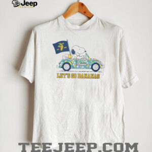 Snoopy and Woodstock Savannah Bananas Baseball Let's Go Bananas T Shirt