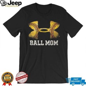 Softball Ball Mom Athletic Logo Inspired Sports Fan T Shirt