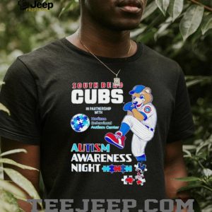 South Bend Cubs Autism Awareness Night Baseball T Shirt