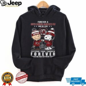South Carolina Gamecocks Charlie Brown and Snoopy Forever Fan T Shirt South Carolina Gamecocks Charlie Brown and Snoopy Forever Fan T Shirt