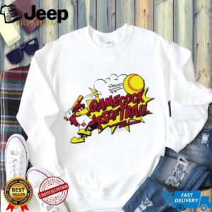 South Carolina Gamecocks Softball Cocky Mascot Cartoon T Shirt