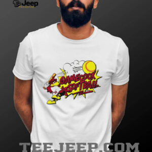 South Carolina Gamecocks Softball Cocky Mascot Cartoon T Shirt