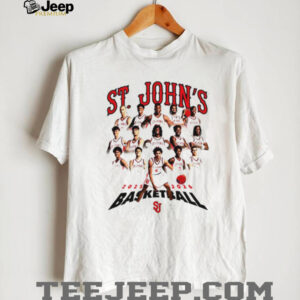 St. John’s Basketball 2025 2026 Team Roster Graphic White T shirt St. John’s Basketball 2025 2026 Team Roster Graphic White T shirt