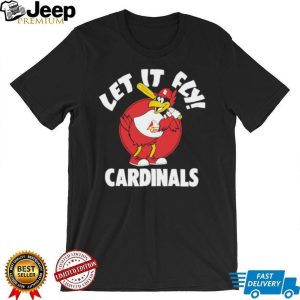 St. Louis Cardinals Let It Fly Fredbird Mascot Baseball T Shirt St. Louis Cardinals Let It Fly Fredbird Mascot Baseball T Shirt