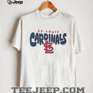 St. Louis Cardinals Oatmeal Heather Retro Script Crewneck T shirt St. Louis Cardinals Oatmeal Heather Retro Script Crewneck T shirt