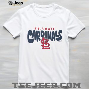 St. Louis Cardinals Oatmeal Heather Retro Script Crewneck T shirt