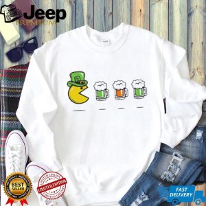 St. Patrick's Day Leprechaun Pac Man Beer Mug Parody T Shirt
