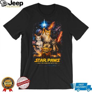 Star Paws May The Purr Be With You Funny Cat Space Movie Parody T Shirt Star Paws May The Purr Be With You Funny Cat Space Movie Parody T Shirt