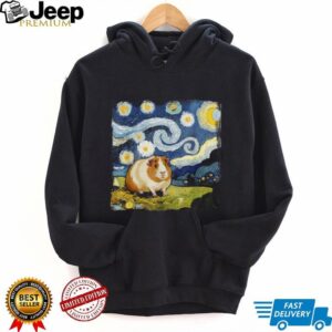 Starry Night Guinea Pig Van Gogh Style Artistic Pet Lover T Shirt Starry Night Guinea Pig Van Gogh Style Artistic Pet Lover T Shirt