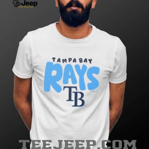 Tampa Bay Rays Oatmeal Heather Big Logo Crewneck T shirt