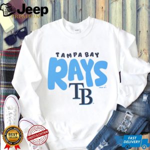 Tampa Bay Rays Oatmeal Heather Big Logo Crewneck T shirt