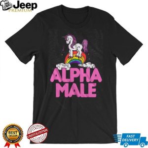Sarcastic Alpha Male Pink Unicorn Rainbow Retro Aesthetic T Shirt
